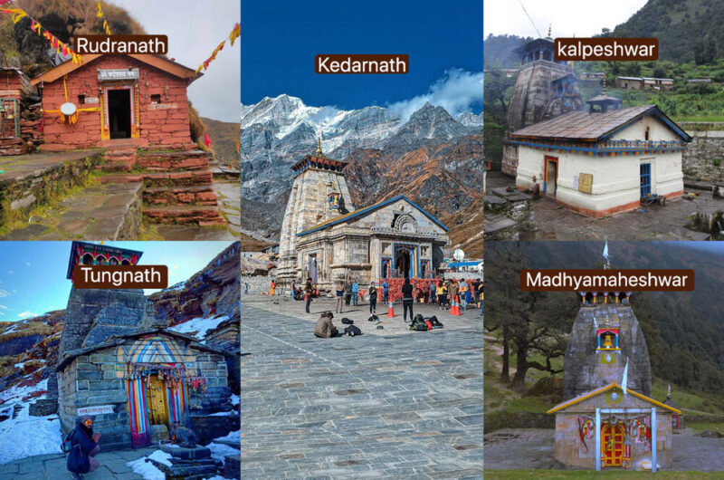 Panch Kedar Yatra: Trekking pilgrimage to five sacred shrines in Uttarakhand, India.